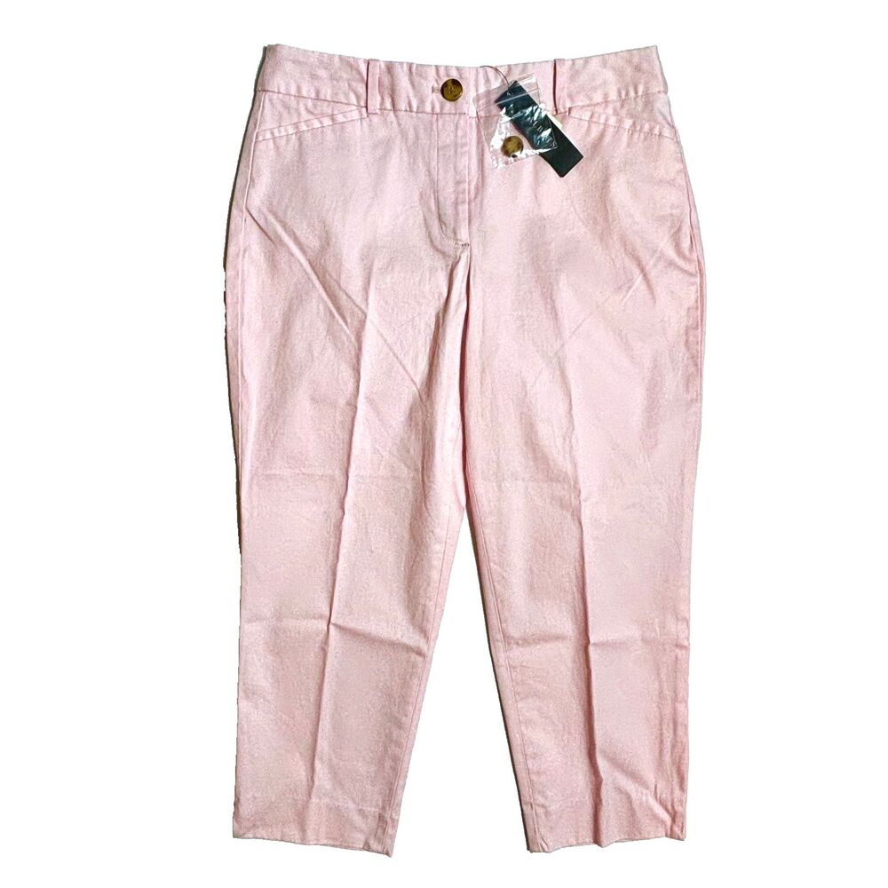 Talbots Petites The Perfect Crop Curvy Pants Size 6P Pink NWT